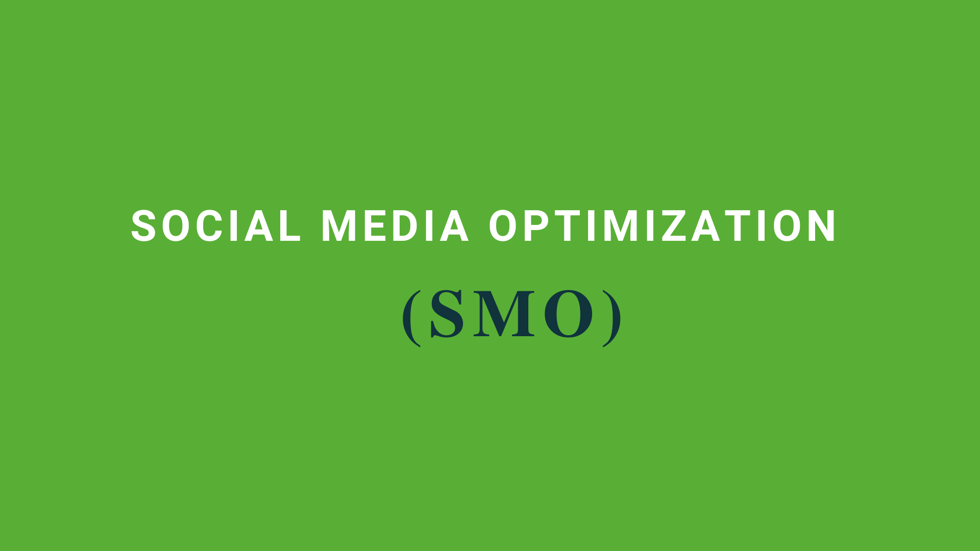 What is SMO Social Media Optimization?